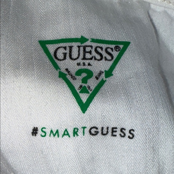 Guess Y2K White Denim Ruffle Skirt SZ 29 - Picture 13 of 16